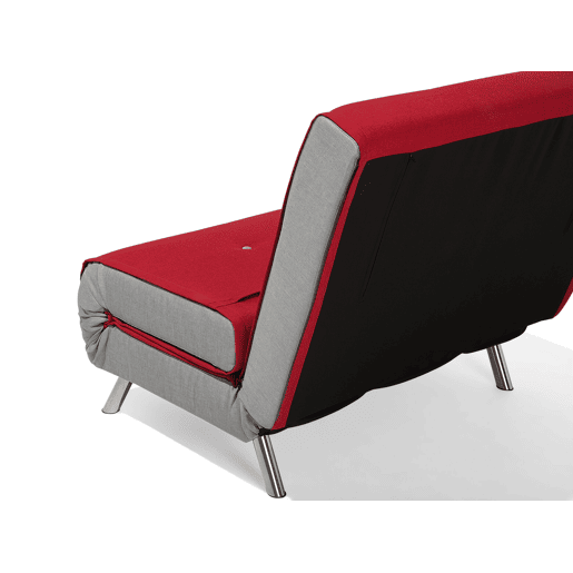 Sofá-cama individual FARRIS Tecido Vermelho Sofá-cama individual FARRIS Tecido Vermelho