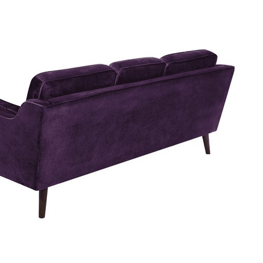Sofá LOKKA Veludo Roxo 3 lugares Sofá LOKKA Veludo Roxo 3 lugares