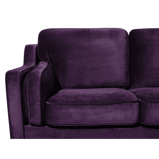 Sofá LOKKA Veludo Roxo 3 lugares Sofá LOKKA Veludo Roxo 3 lugares
