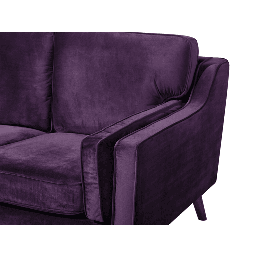 Sofá LOKKA Veludo Roxo 3 lugares Sofá LOKKA Veludo Roxo 3 lugares