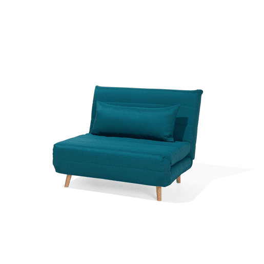 Sofá-cama individual SETTEN Tecido Azul turquesa Sofá-cama individual SETTEN Tecido Azul turquesa