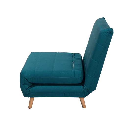 Sofá-cama individual SETTEN Tecido Azul turquesa Sofá-cama individual SETTEN Tecido Azul turquesa