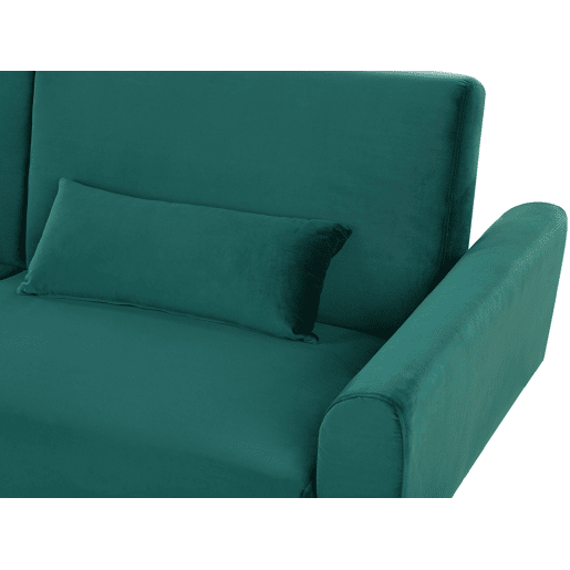 Sofá-cama EINA Veludo Verde esmeralda 3 lugares