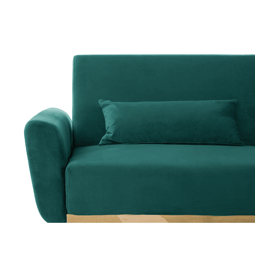 Sofá-cama EINA Veludo Verde esmeralda 3 lugares
