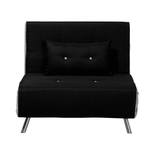Sofá-cama individual FARRIS Tecido Preto