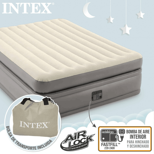 Colchão inflável duplo Prime Comfort Elevated INTEX