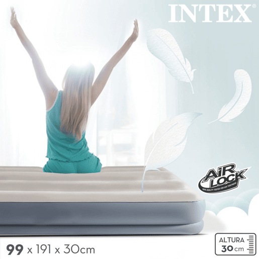 Colchão insuflável individual INTEX Dura-Beam Standard modelo Pillow Rest Mid-Rise