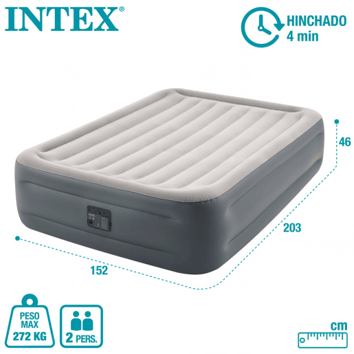 Cama de ar para 2 Essential Rest INTEX Cama de ar para 2 Essential Rest INTEX