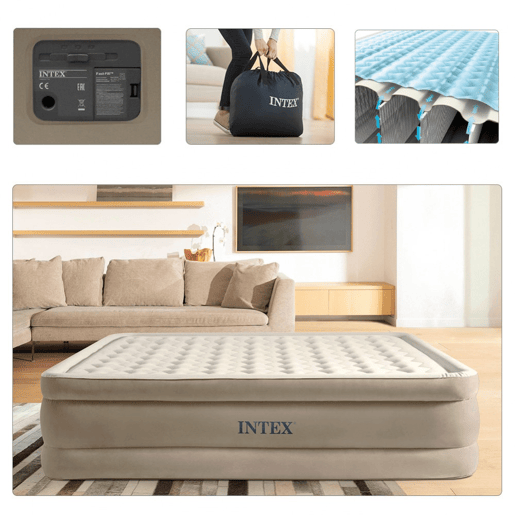 Colchão insuflável 2 lugares Ultra Plush com fiber-tech INTEX