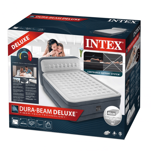 Cama de ar INTEX Dura-Beam Deluxe Ultra Plush com cabeceira
