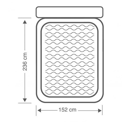 Cama de ar INTEX Dura-Beam Deluxe Ultra Plush com cabeceira