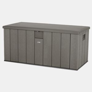 Baú para jardim super resistente lifetime 150x72x70 cm uv marrom