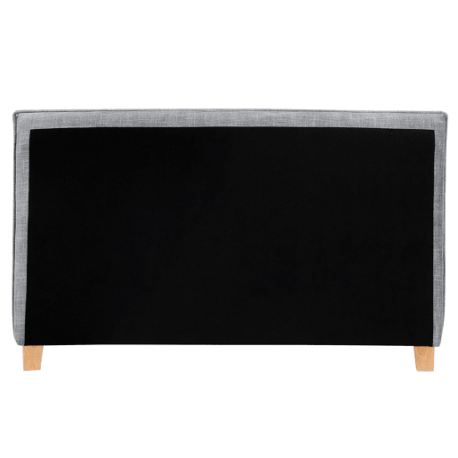 Cama Tecido SENNEZ 160 x 200 cm Cinzento claro