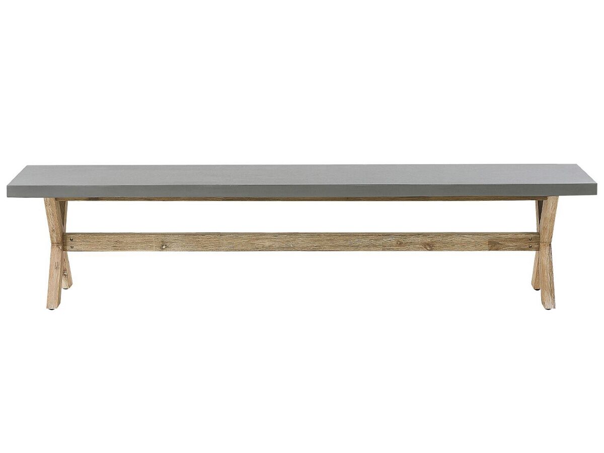 Beliani Banco Cemento reforzado con fibra OLBIA 200x40 Gris