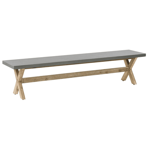 Banco de jardim OLBIA 200 cm Betão Cinzento