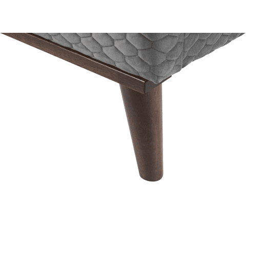 Cama Veludo BAYONNE 140 x 200 cm Cinzento claro