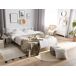 Beliani Cama Madera de pino VANNES 187x209 Beliani Cama Madera de pino VANNES 187x209 Blanco