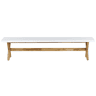 Banco de jardim OLBIA 200 cm Betão Branco