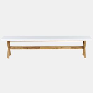 Banco de jardim OLBIA 200 cm Betão Branco