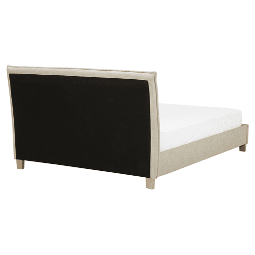 Cama Tecido SENNEZ 160 x 200 cm Creme