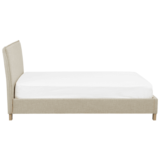 Cama Tecido SENNEZ 180 x 200 cm Creme Cama Tecido SENNEZ 180 x 200 cm Creme