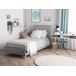 Beliani Cama Poliéster SENNEZ 105x216 Beliani Cama Poliéster SENNEZ 105x216 Gris Claro