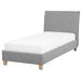 Beliani Cama Poliéster SENNEZ 105x216 Beliani Cama Poliéster SENNEZ 105x216 Gris Claro