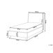 Beliani Cama Poliéster SENNEZ 105x216 Beliani Cama Poliéster SENNEZ 105x216 Gris Claro