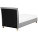 Beliani Cama Poliéster SENNEZ 105x216 Beliani Cama Poliéster SENNEZ 105x216 Gris Claro