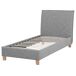Beliani Cama Poliéster SENNEZ 105x216 Beliani Cama Poliéster SENNEZ 105x216 Gris Claro