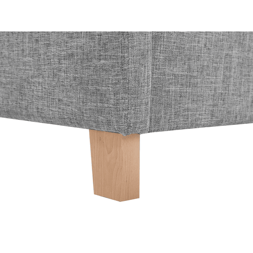 Cama de solteiro em tecido cinzento 90 x 200 cm SENNEZ