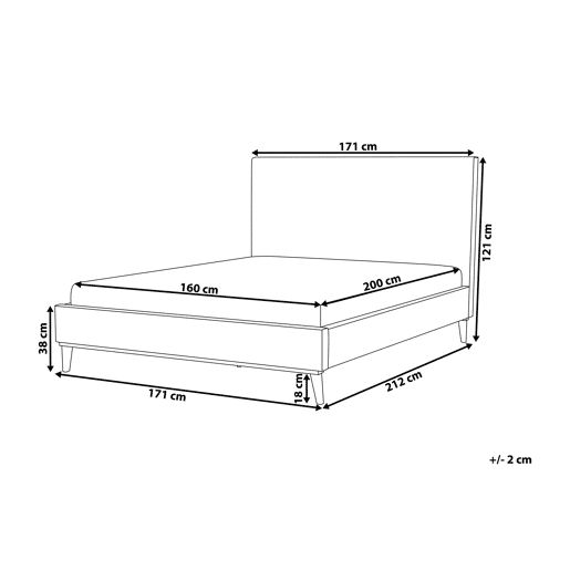 Cama Veludo BAYONNE 160 x 200 cm Verde escuro