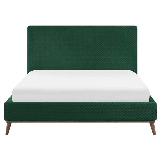 Cama Veludo BAYONNE 160 x 200 cm Verde escuro