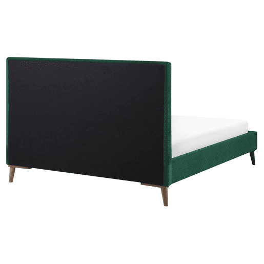 Cama Veludo BAYONNE 160 x 200 cm Verde escuro