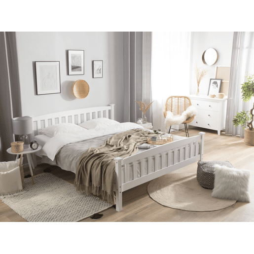 Cama Pinho GIVERNY 160 x 200 cm Branco