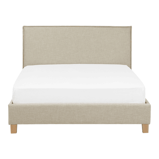 Cama Tecido SENNEZ 140 x 200 cm Creme