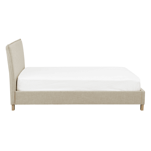 Cama Tecido SENNEZ 140 x 200 cm Creme