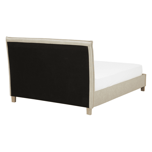 Cama Tecido SENNEZ 140 x 200 cm Creme
