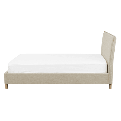 Cama Tecido SENNEZ 140 x 200 cm Creme