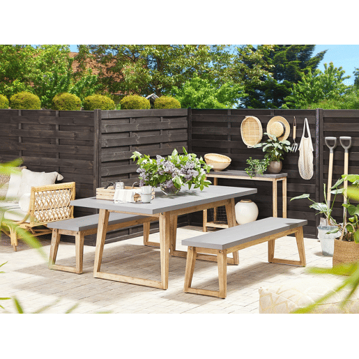 Banco de jardim ORIA 160 cm Betão Cinzento