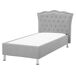 Beliani Cama Piel sintética METZ 126x217 Beliani Cama Piel sintética METZ 126x217 Gris Claro