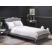 Beliani Cama Piel sintética METZ 126x217 Beliani Cama Piel sintética METZ 126x217 Gris Claro