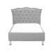Beliani Cama Piel sintética METZ 126x217 Beliani Cama Piel sintética METZ 126x217 Gris Claro