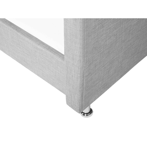 Cama Tecido METZ 90 x 200 cm Cinzento claro