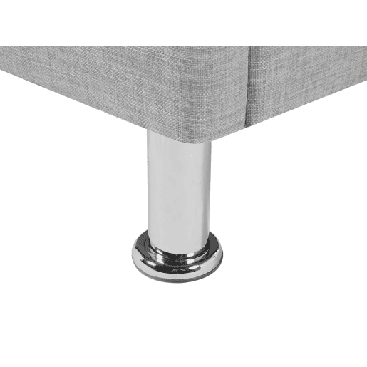 Cama Tecido METZ 90 x 200 cm Cinzento claro