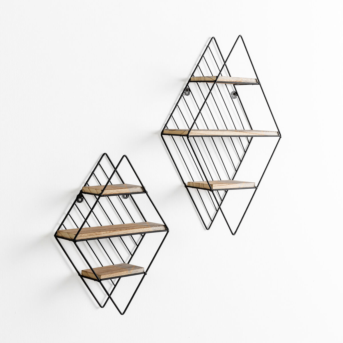 Set de 2 estantes de pared Diamante