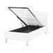 Beliani Cama con almacenaje Piel sintética METZ 126x217 Beliani Cama con almacenaje Piel sintética METZ 126x217 Blanco