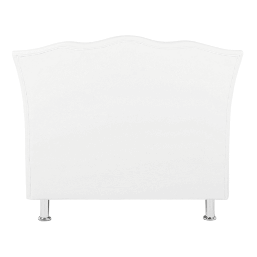 Cama baú Pele sintética METZ 90 x 200 cm Branco