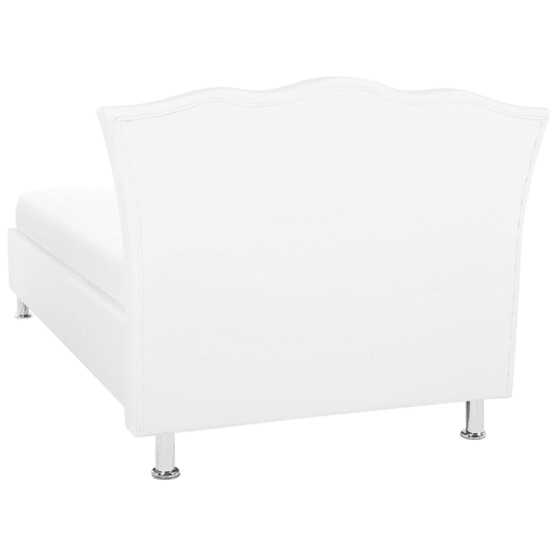 Cama baú Pele sintética METZ 90 x 200 cm Branco