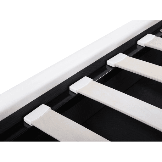 Cama baú Pele sintética METZ 90 x 200 cm Branco